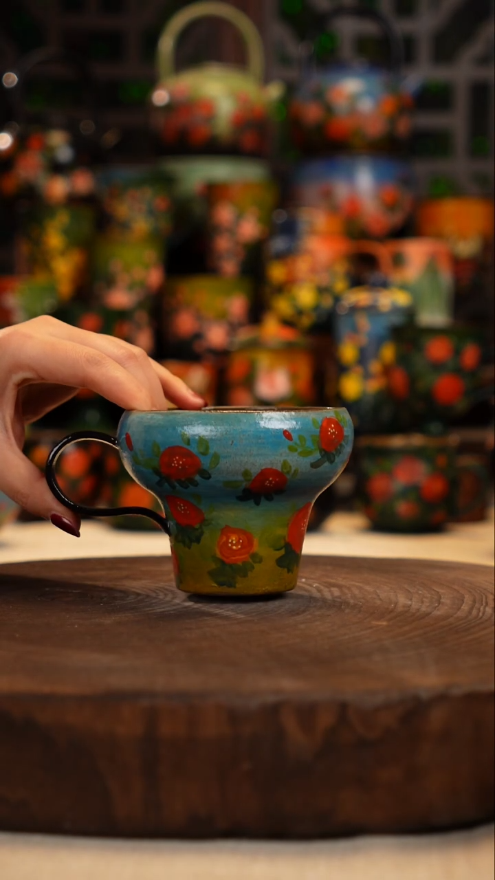 油画 釉下彩  杯子