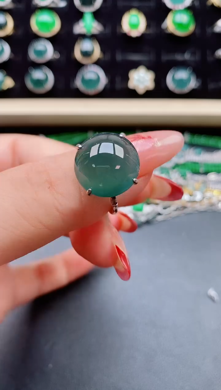 【闪购商品】翡翠戒指银S925镶嵌321321