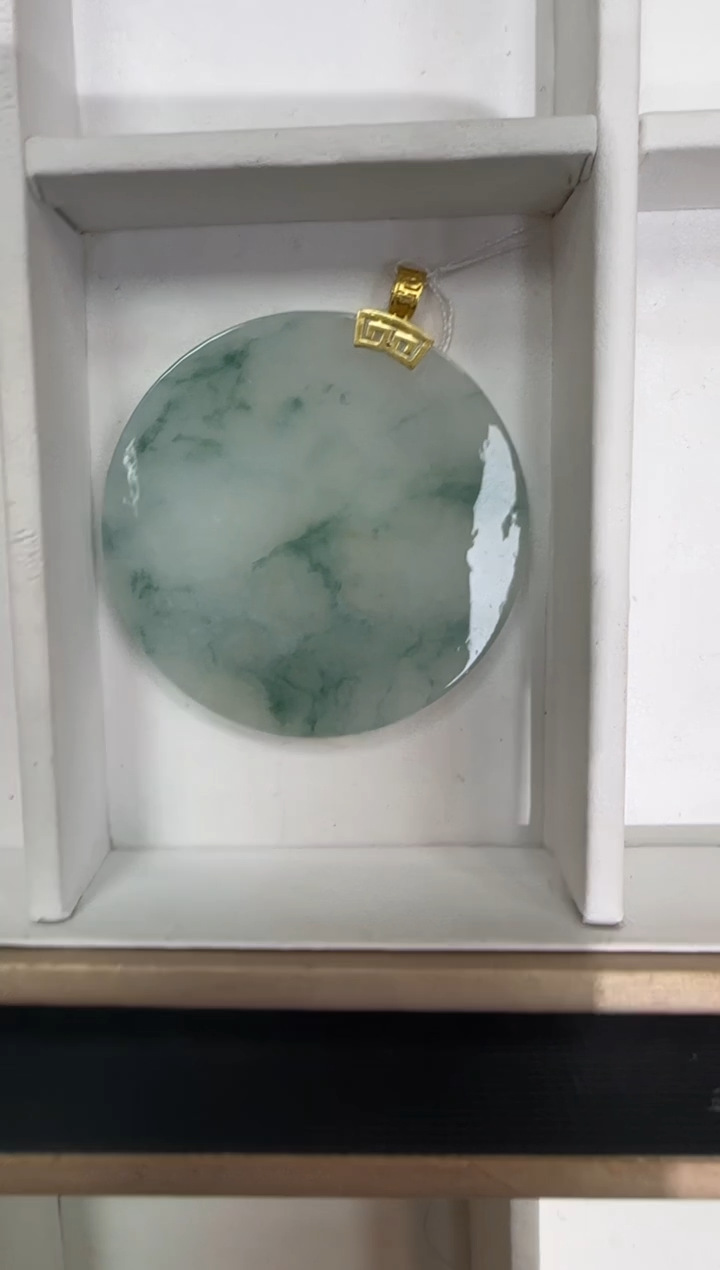 【闪购商品】翡翠颈饰18K金镶嵌天然翡翠A货孤品一件