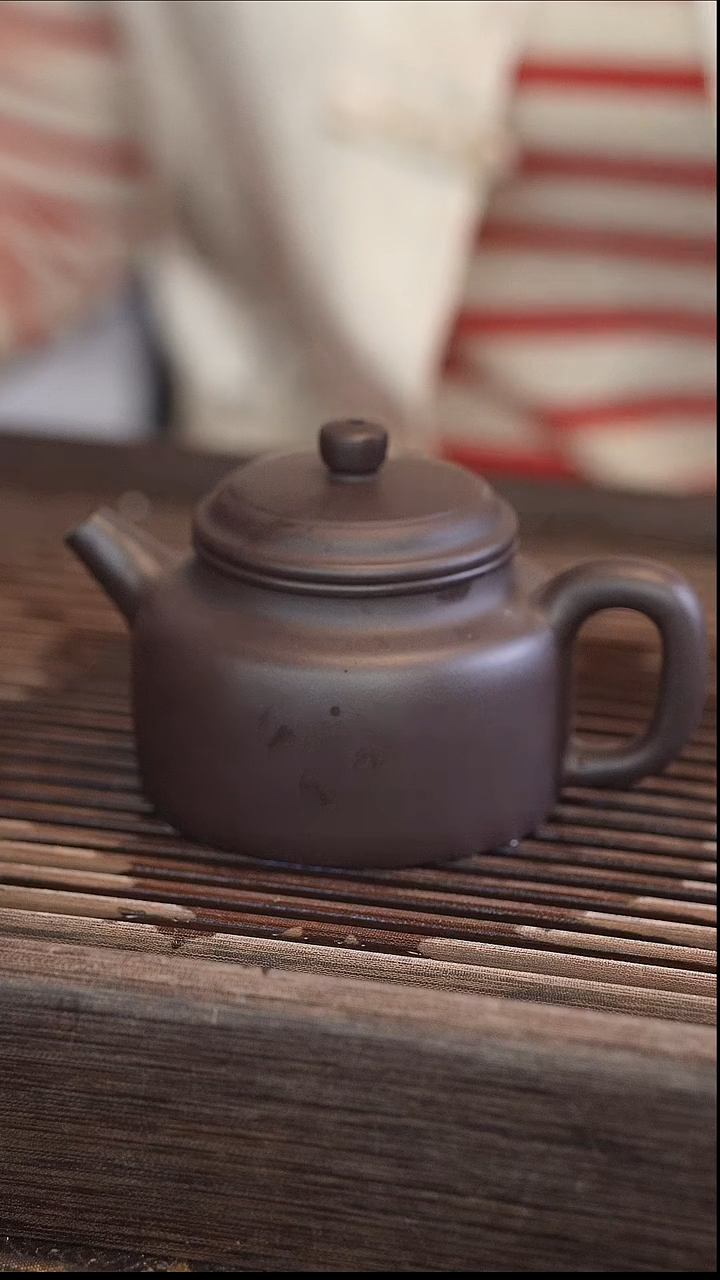 茶壶紫砂德中 蓝莲花 半手工 180cc