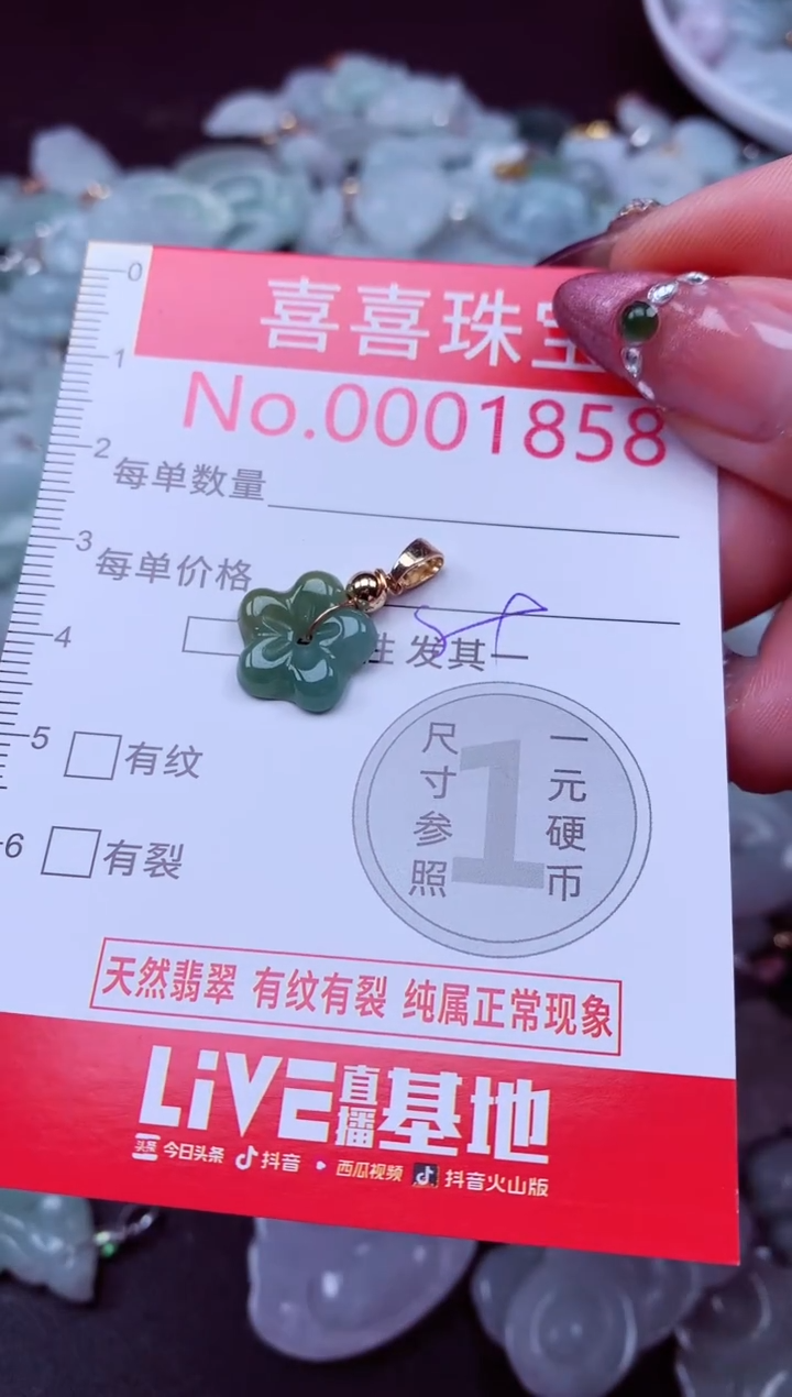吊坠(不含链)未镶嵌翡翠1858