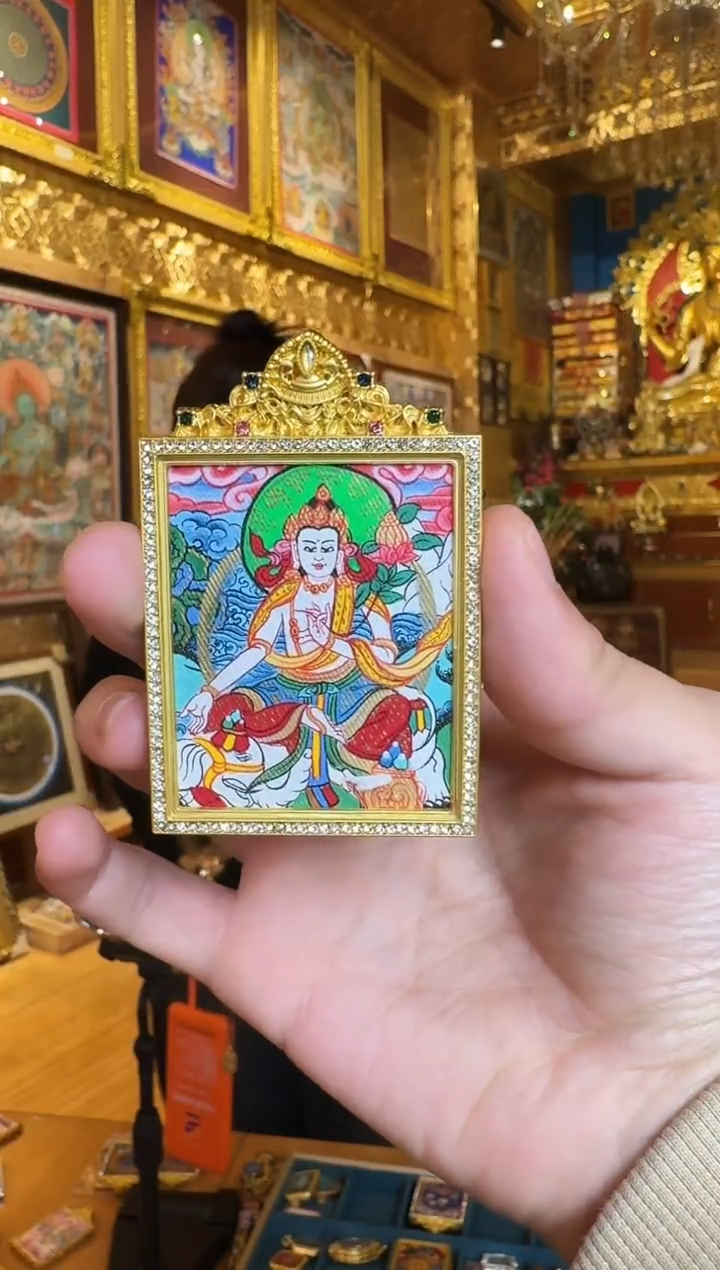 吊坠普贤菩萨坛城--热贡纯手绘