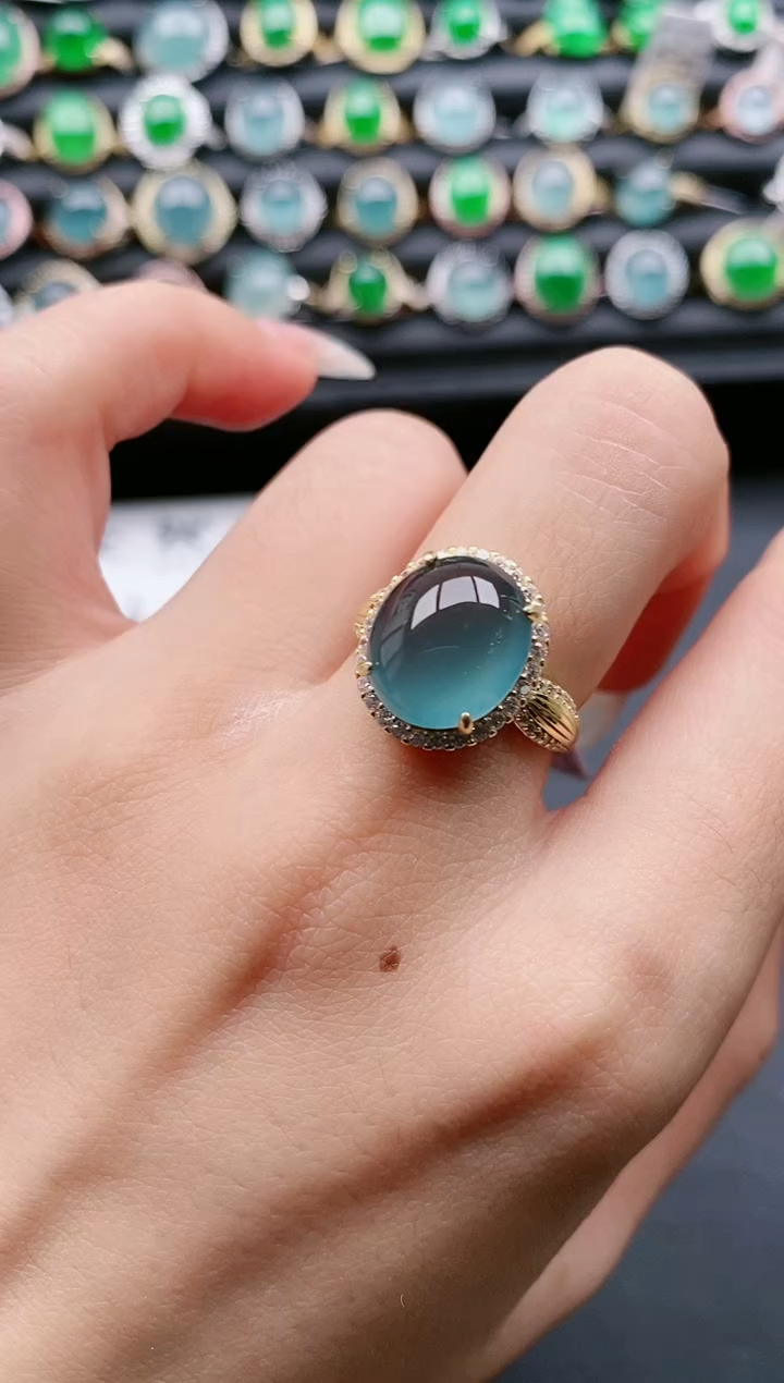 【闪购商品】翡翠戒指银S925镶嵌1111111111
