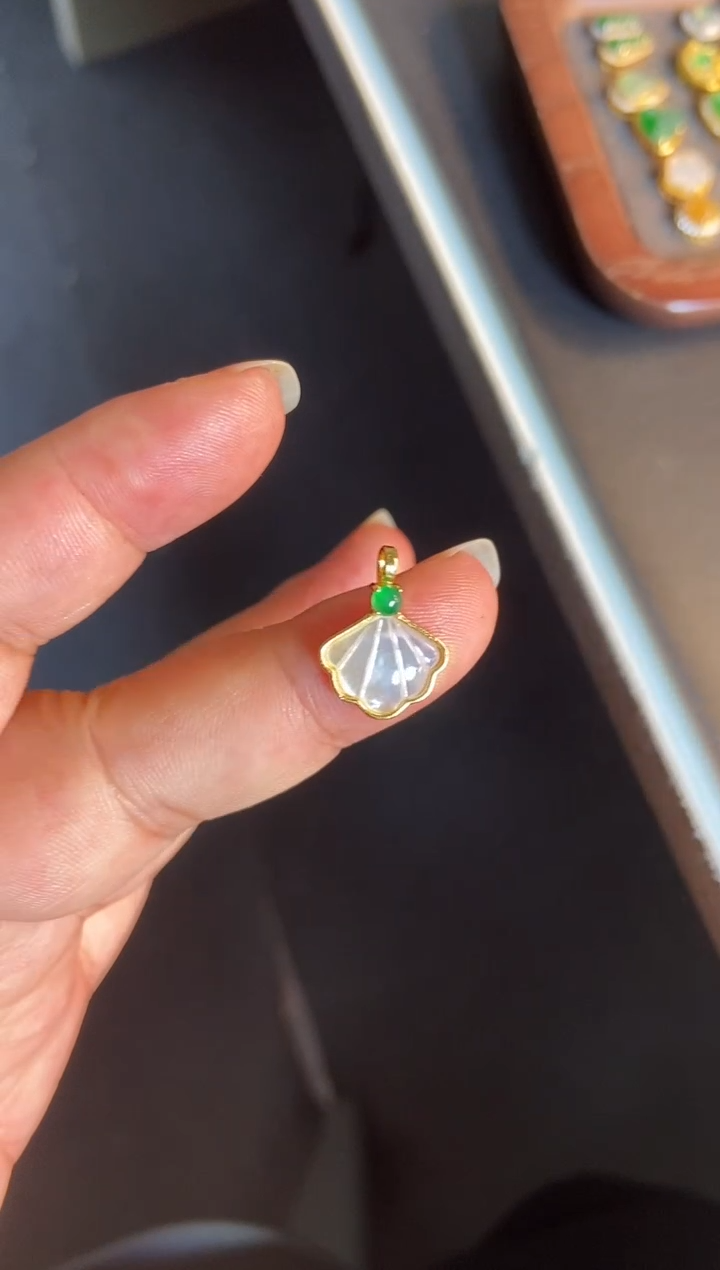 吊坠(不含链)银S925镶嵌翡翠1