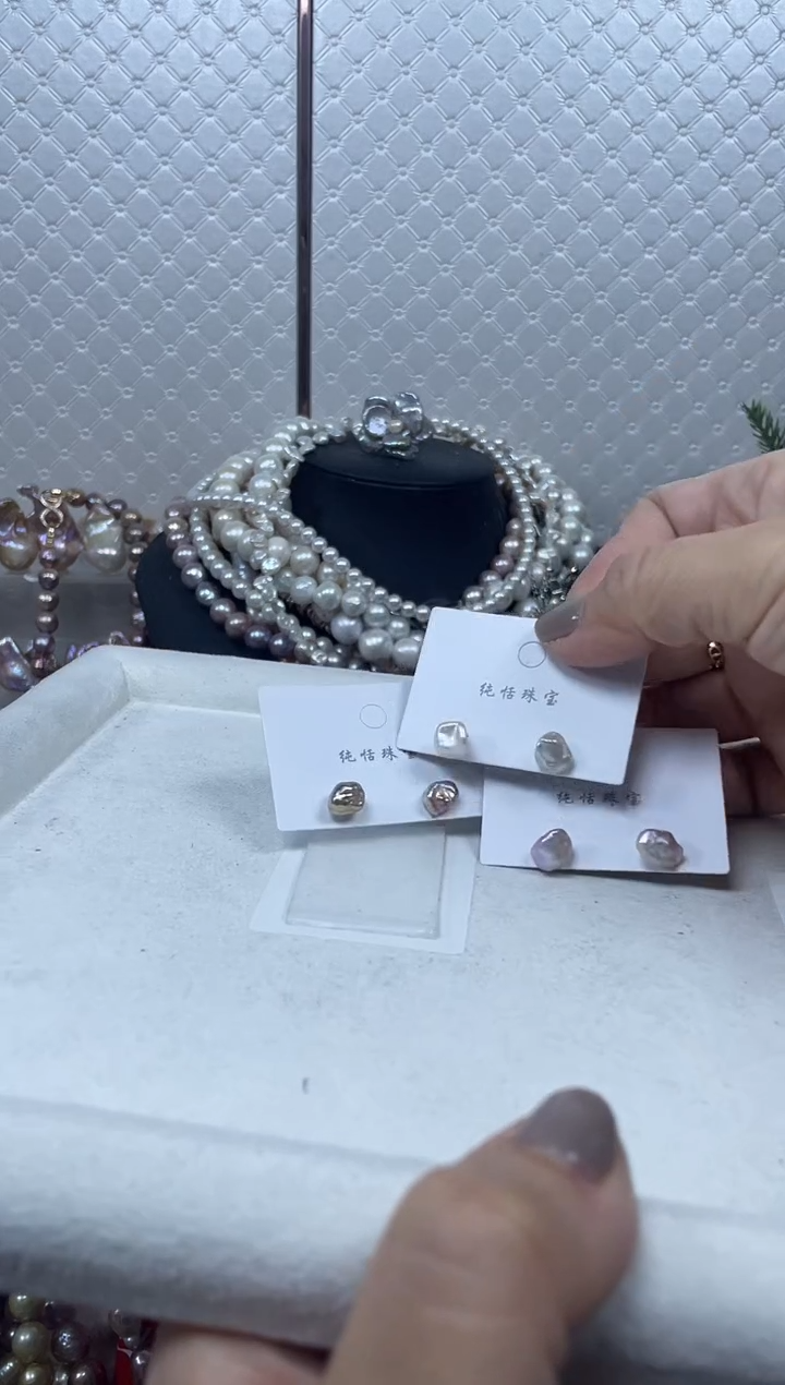 未镶嵌耳饰淡水珍珠【纯恬珍珠】