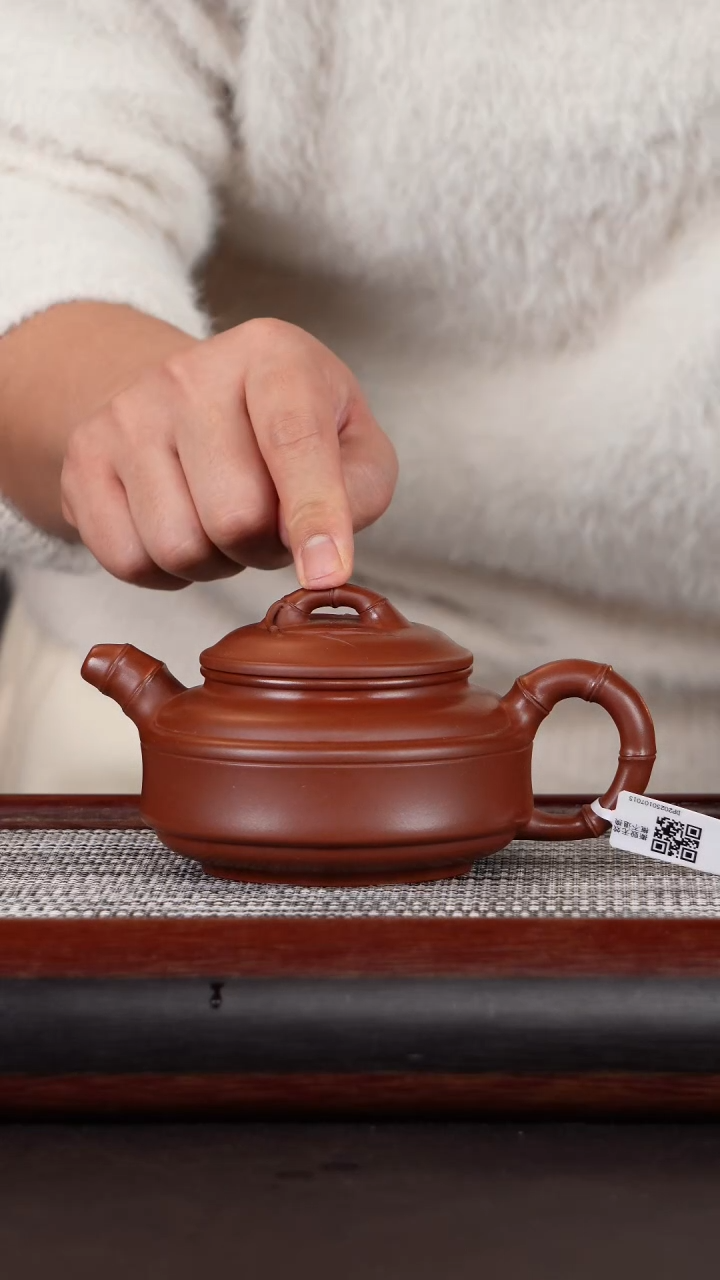 【闪购商品】紫砂茶壶32双线竹鼓壶