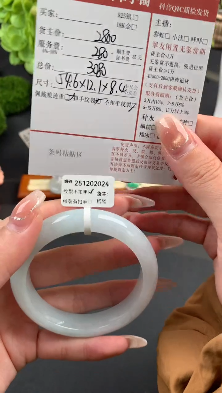 未镶嵌手镯翡翠姐姐251202024