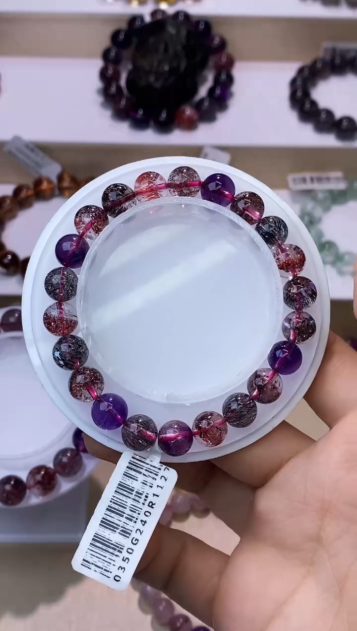 【闪购商品】水晶手链未镶嵌黑加仑超七单圈8m+