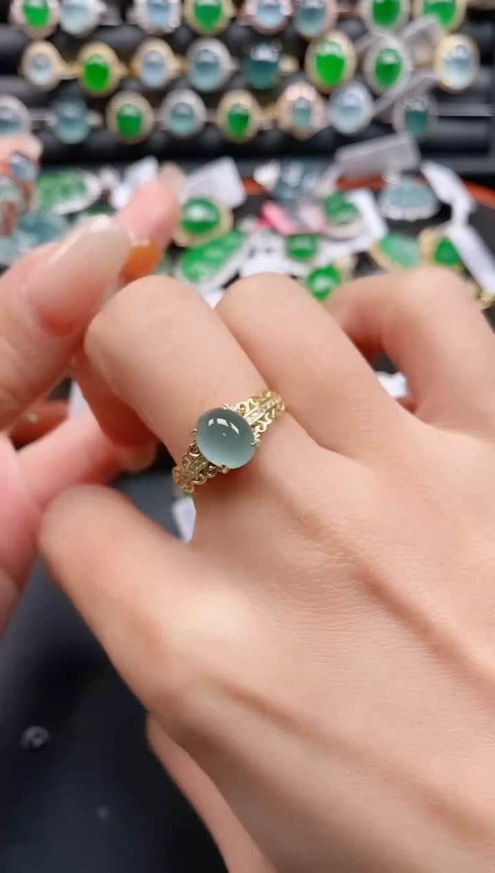 银S925镶嵌戒指翡翠1111
