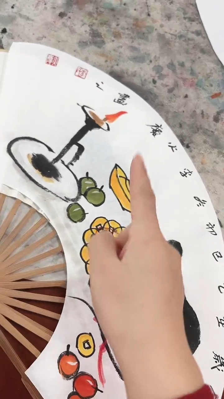 国画李火庆/国画/扇子