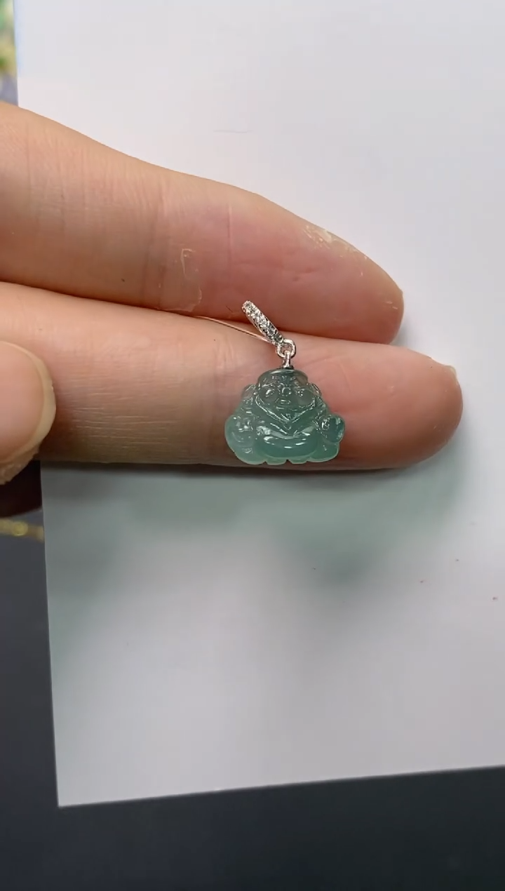 【闪购商品】翡翠颈饰18K金镶嵌净货13950