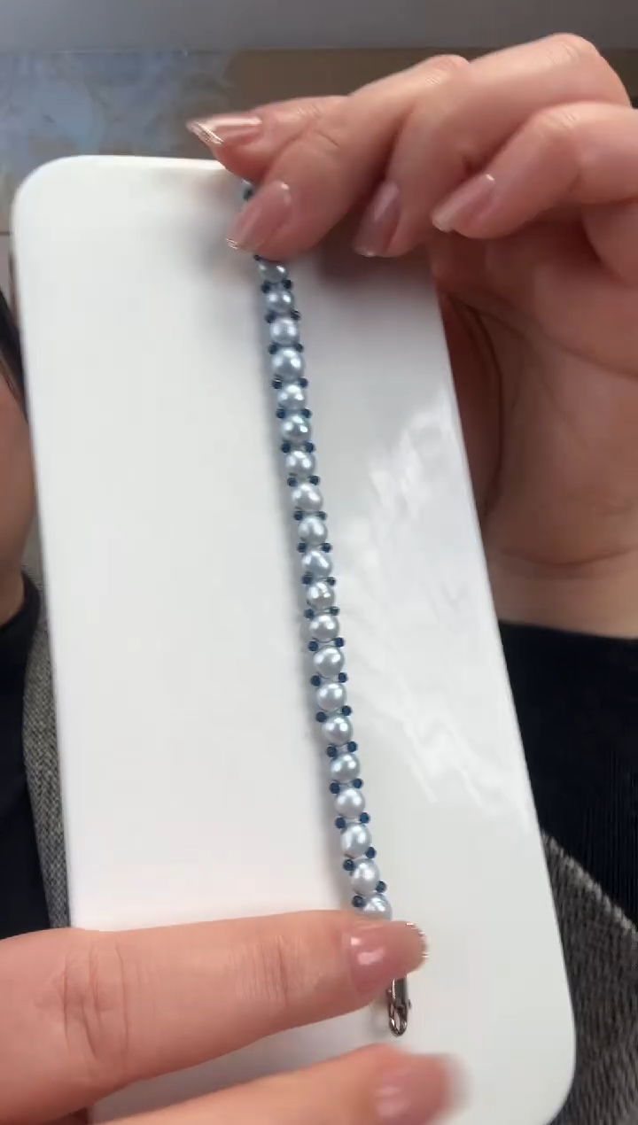 【闪购商品】淡水珍珠手绳未镶嵌蓝色珍珠手链