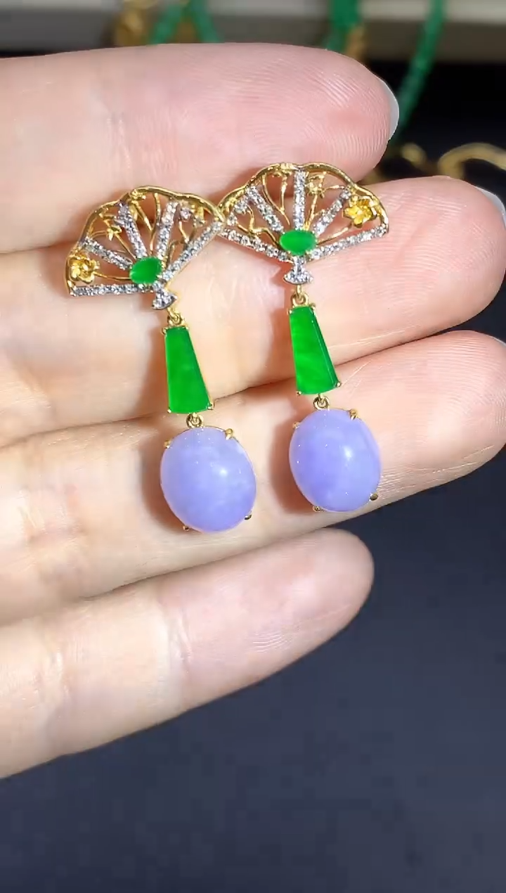 翡翠18K金镶嵌颈饰621-中国好珍宝