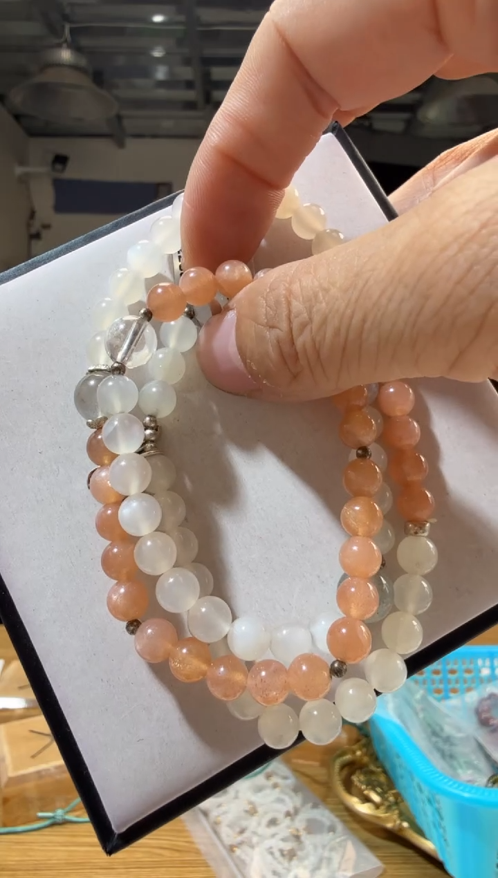 未镶嵌手链日光石静优0724 约6mm