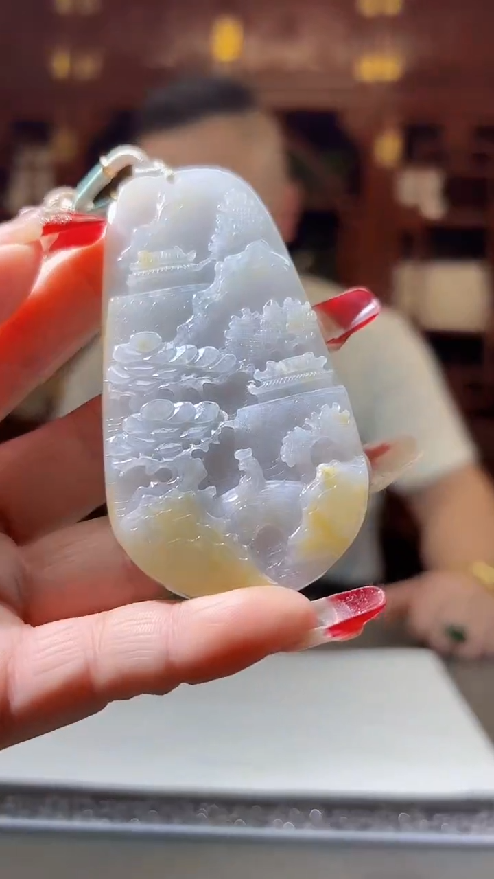 【闪购商品】定制翡翠未镶嵌0213/Y/山水