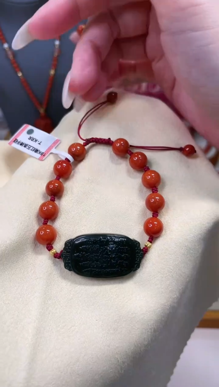 【闪购商品】南红玛瑙手链18K金镶嵌@@ZY21213008