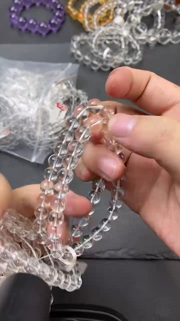 水晶手串未镶嵌白水晶8mm