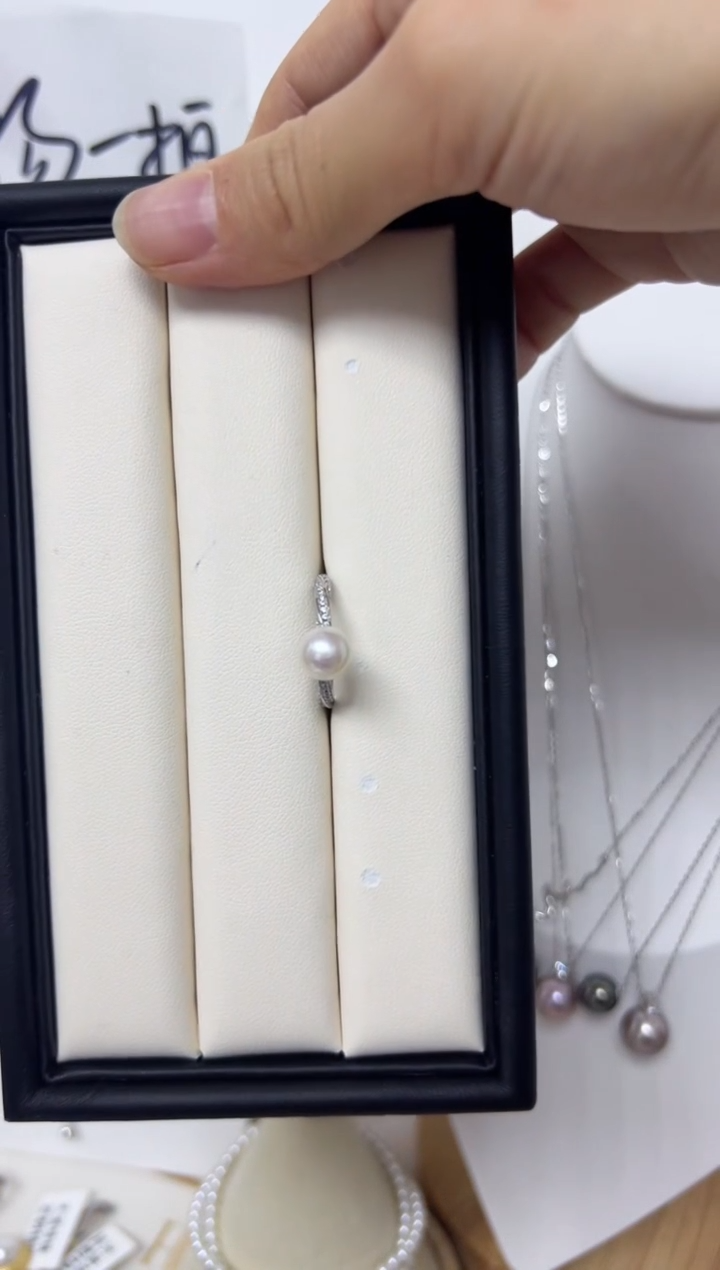 【闪购商品】淡水珍珠戒指银S925镶嵌TX-嘟嘟戒指