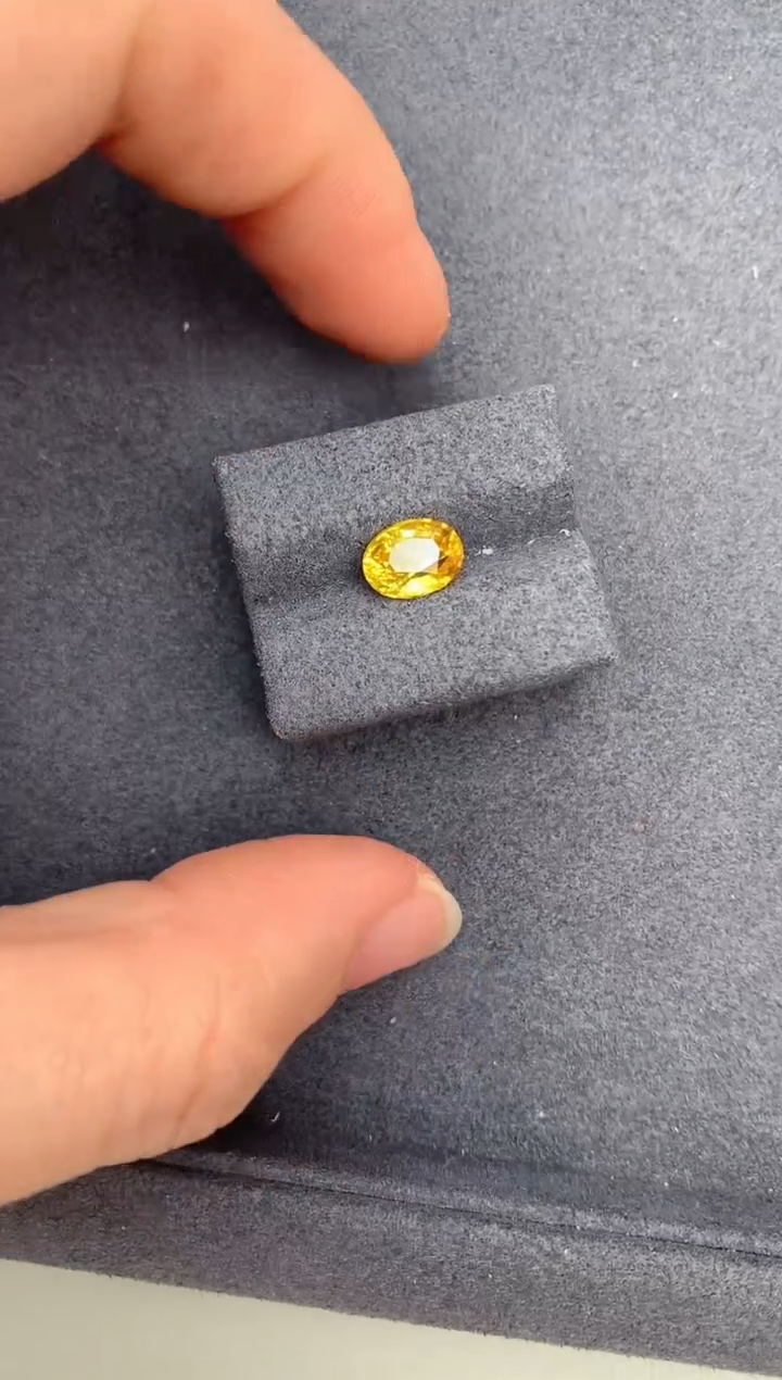 【闪购商品】彩色蓝宝石裸石未镶嵌2ct黄蓝宝