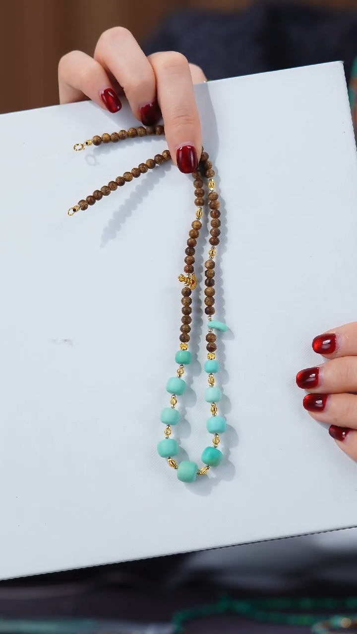 【闪购商品】绿松石项链18K金镶嵌1