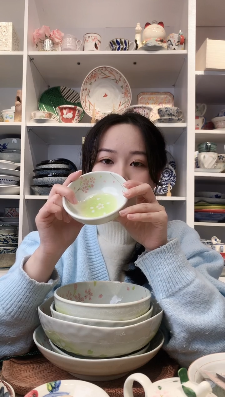 陶瓷【到手两支】花庵樱花树小钵11cm