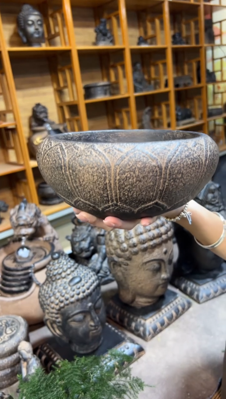 陶土【火山泥】莲花钵