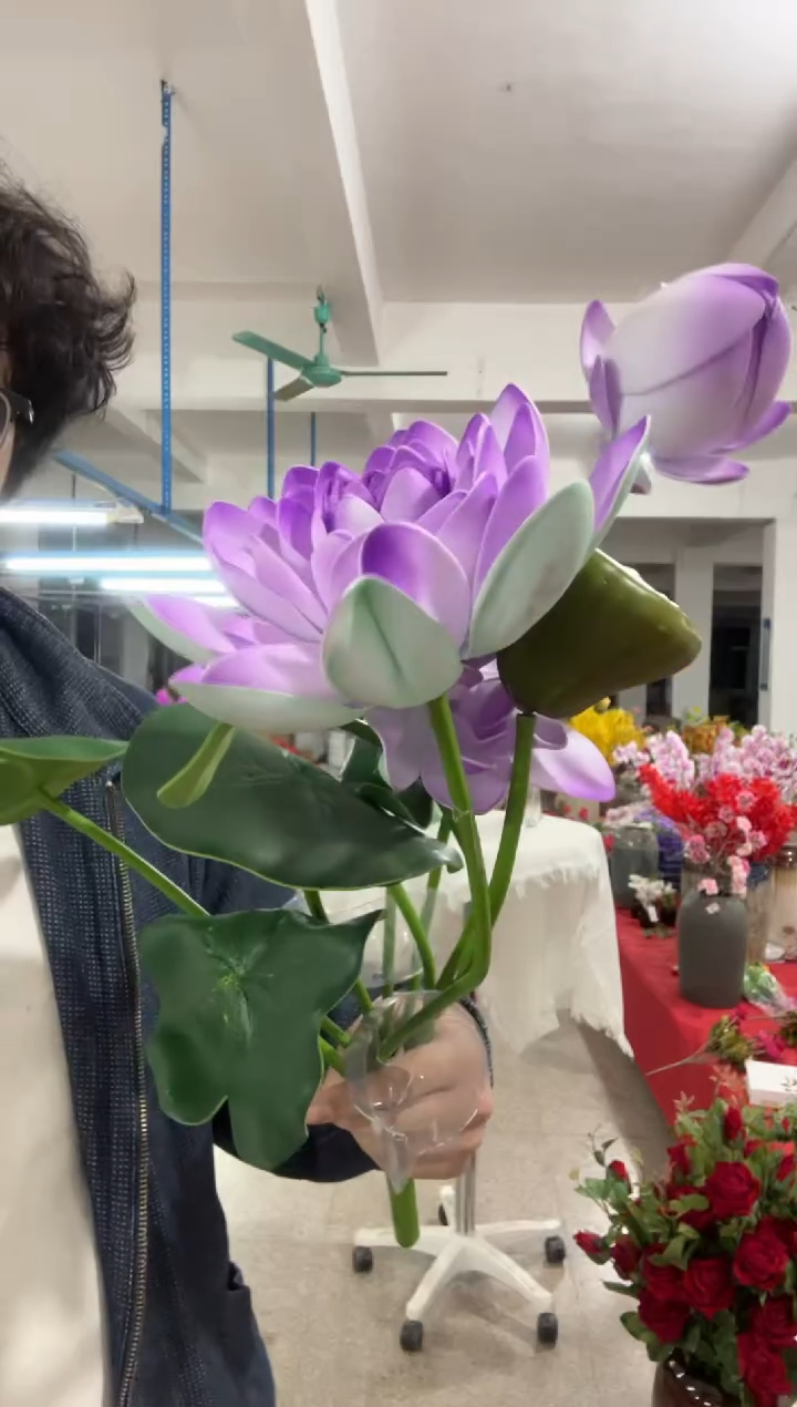 【闪购商品】仿真绿植9头荷花2束