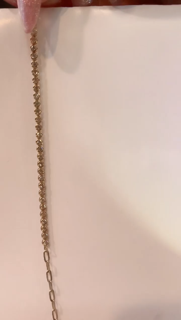【闪购商品】钻石手链18K金镶嵌50分ins
