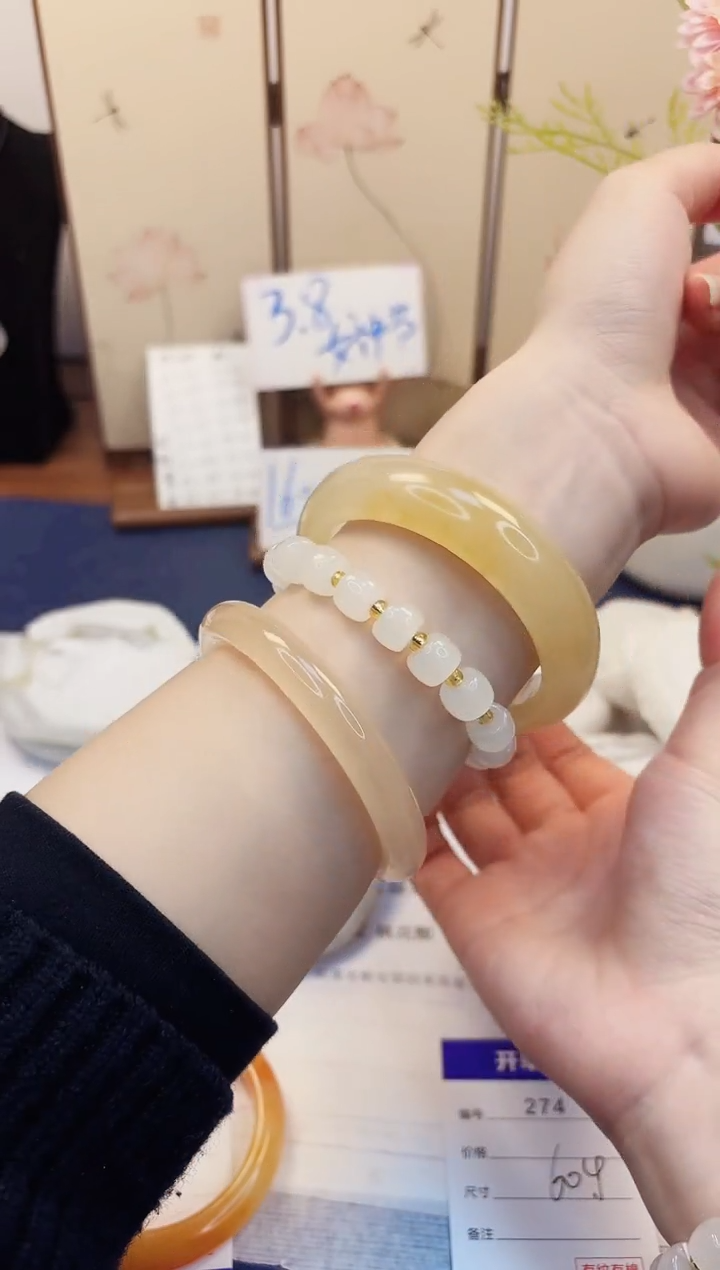 【闪购商品】石英质玉手镯未镶嵌274-财气镯-圈口60