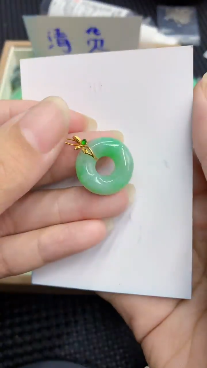 【闪购商品】翡翠颈饰18K金镶嵌            8