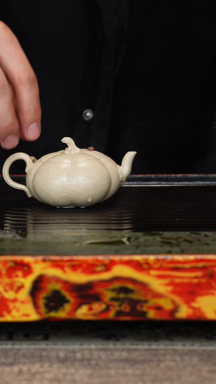 【闪购商品】紫砂茶壶南瓜白玉段ldw