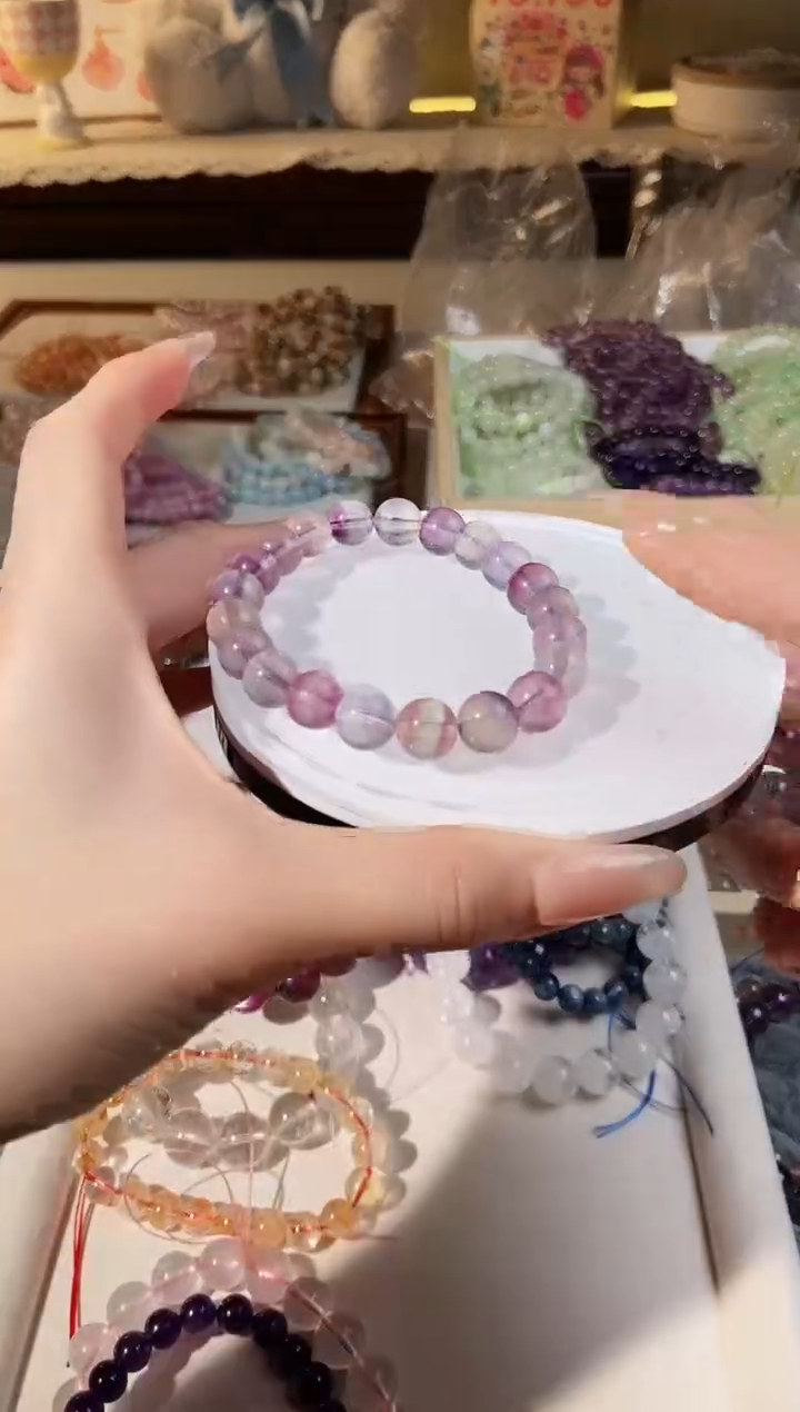 【闪购商品】水晶手串未镶嵌彩萤石卡10