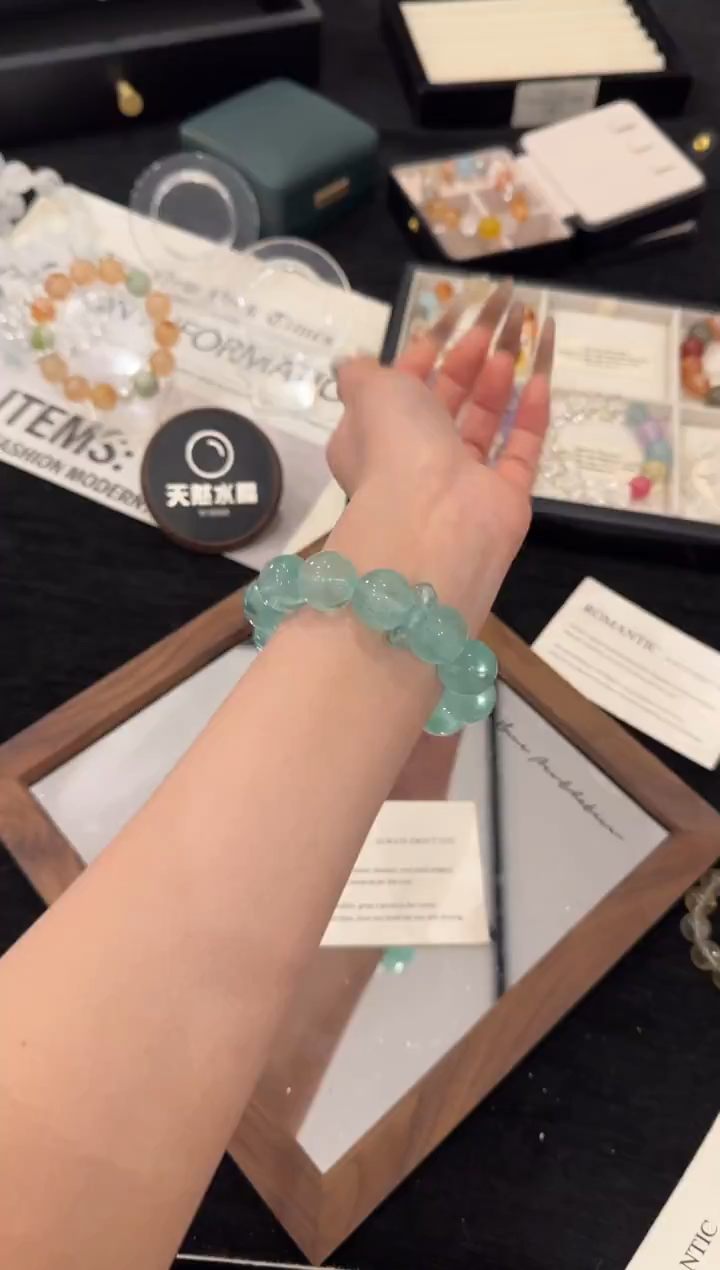 未镶嵌手链水晶绿萤石x3469