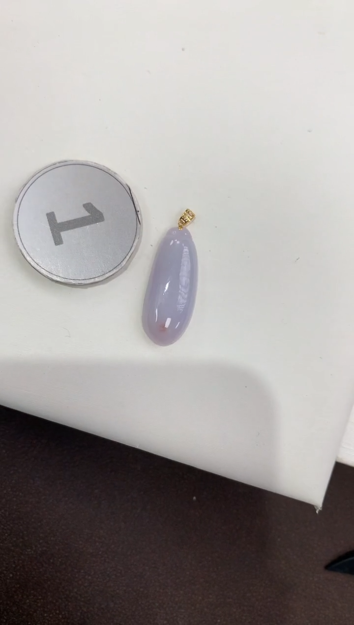 颈饰18K金镶嵌翡翠天然缅甸a货翡翠