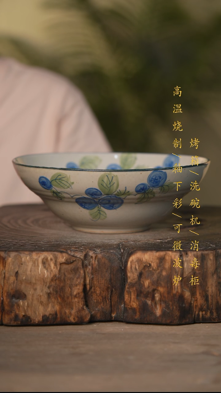 瓷片景德镇高温釉下彩可微波烤箱洗碗机