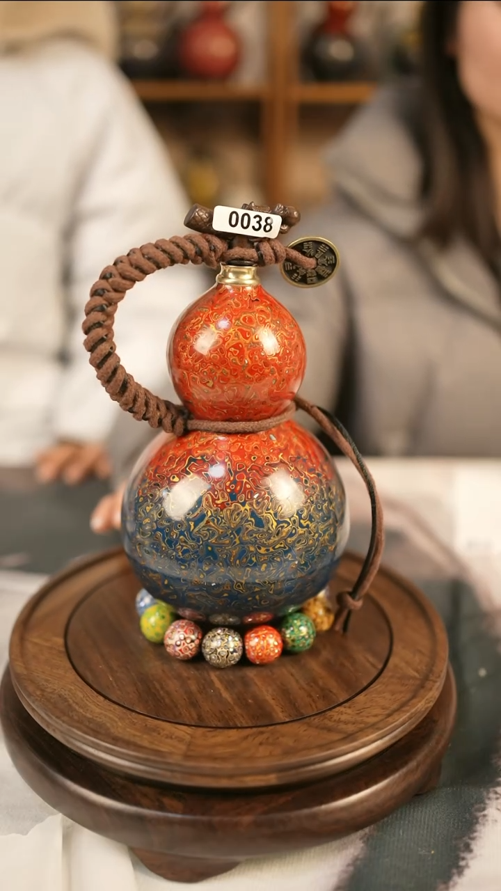 【闪购商品】038精品大漆酒葫芦送网兜漏斗