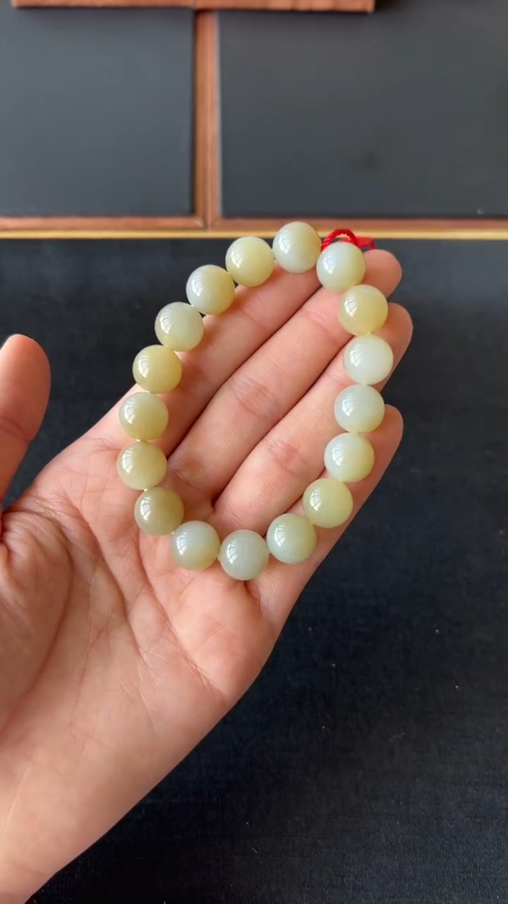 【闪购商品】和田玉手串未镶嵌若羌微色差卡12