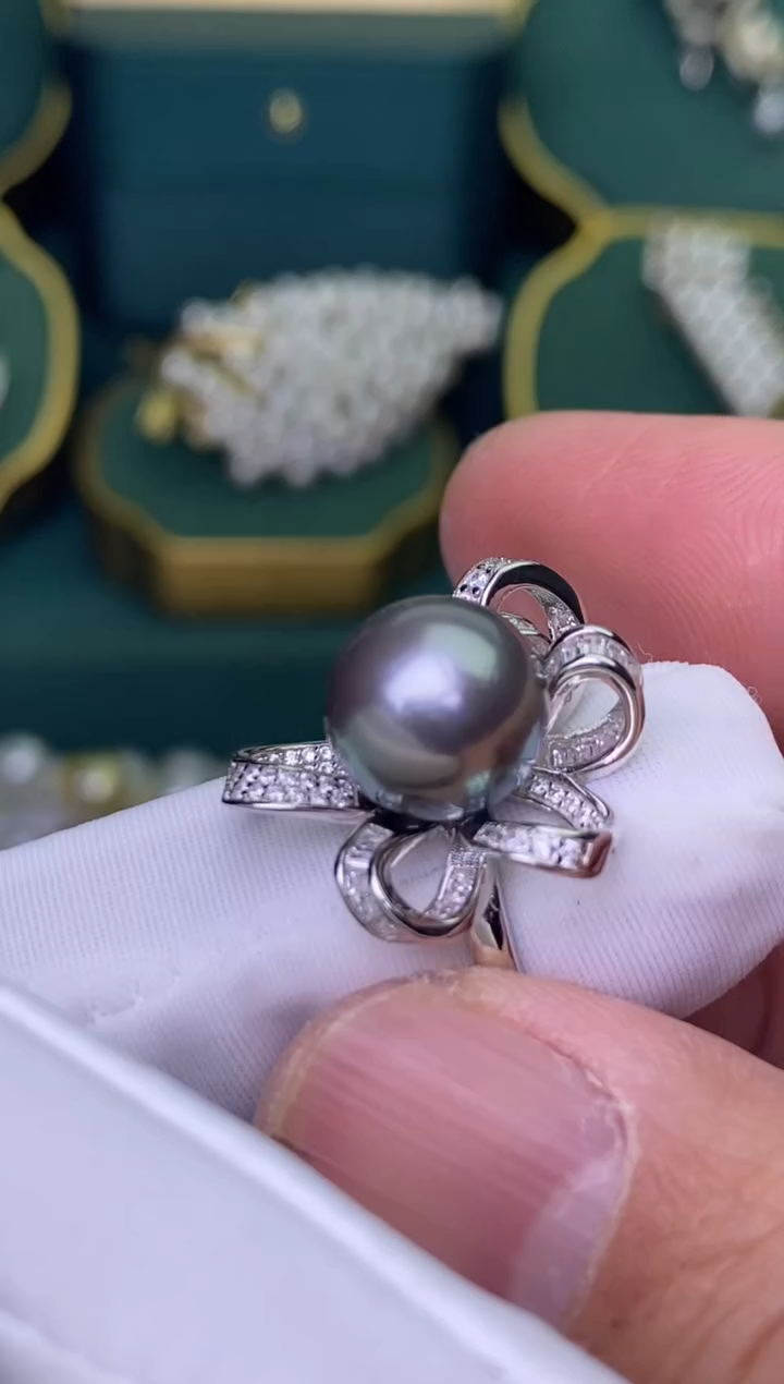 【闪购商品】海水珍珠戒指银S925镶嵌1