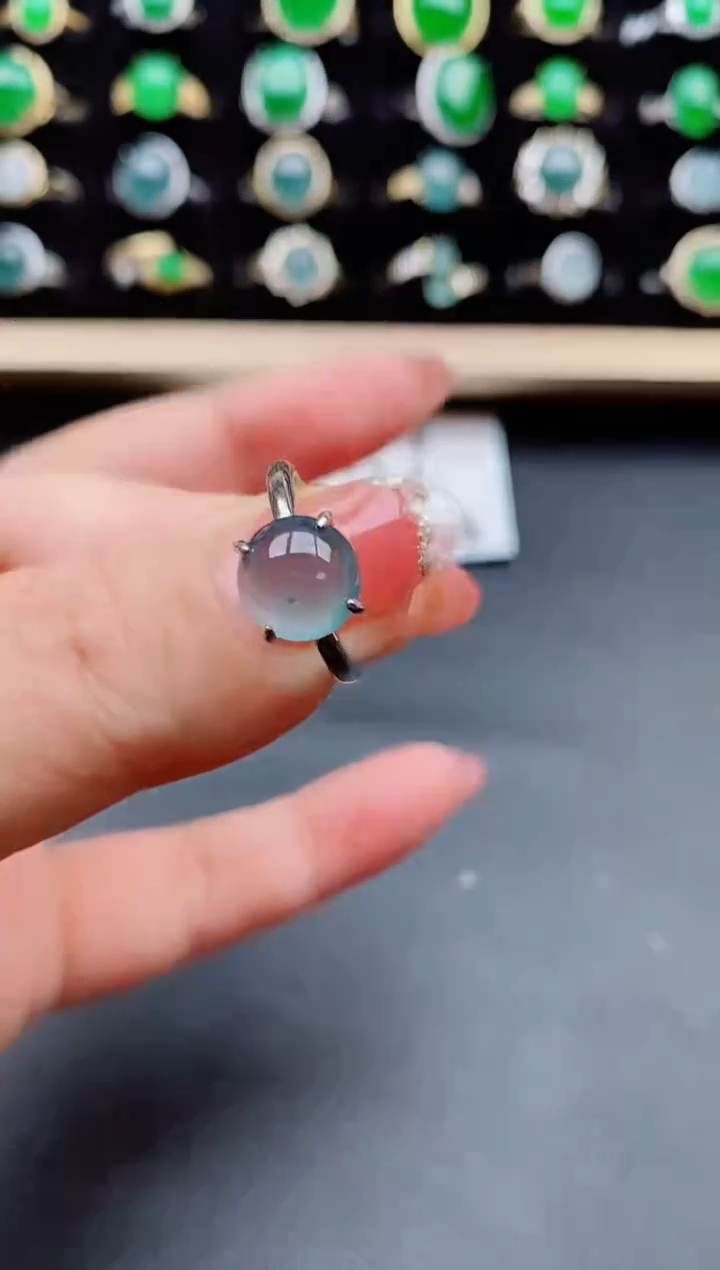 【闪购商品】翡翠戒指银S925镶嵌12122
