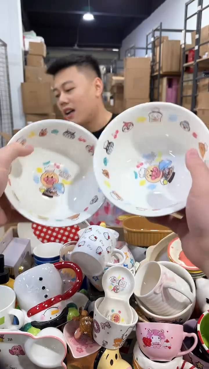 瓷片面包超人大碗2件套