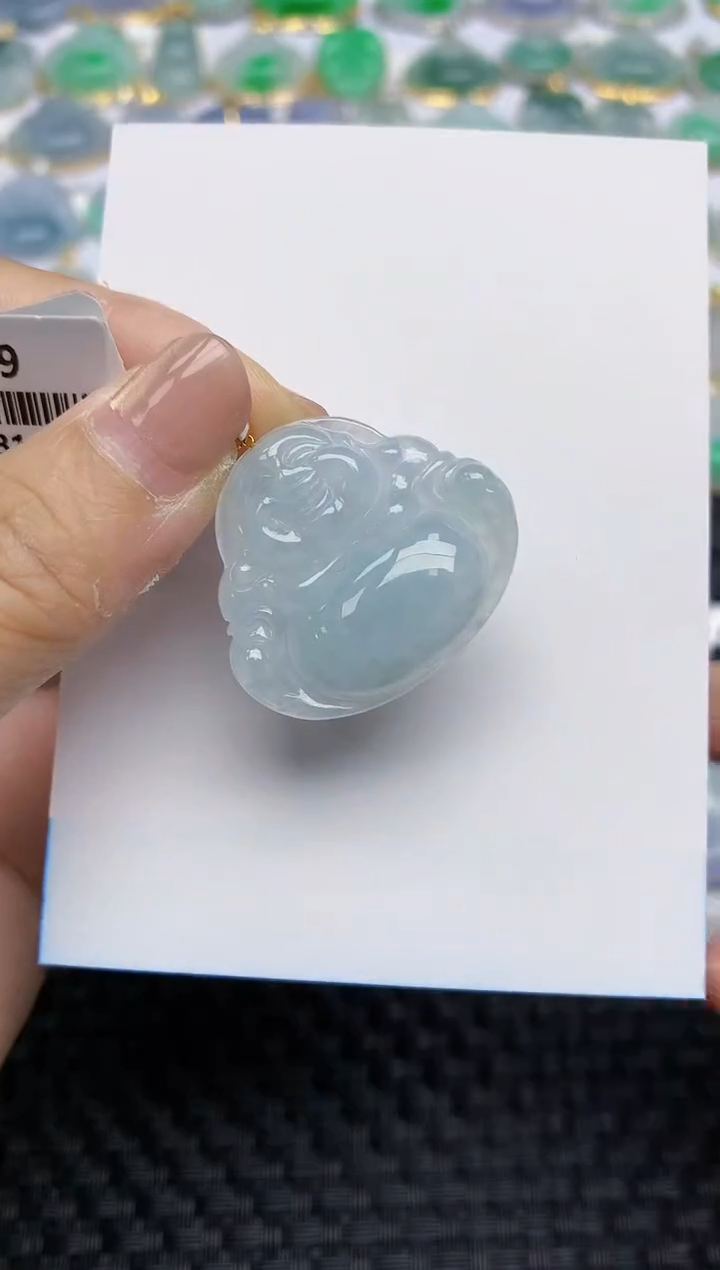 【闪购商品】翡翠颈饰18K金镶嵌天然A货翡翠 98