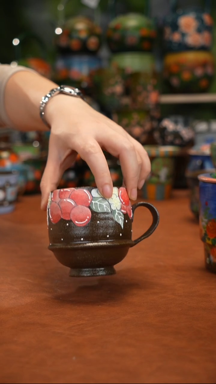 紫砂油画手绘釉下彩