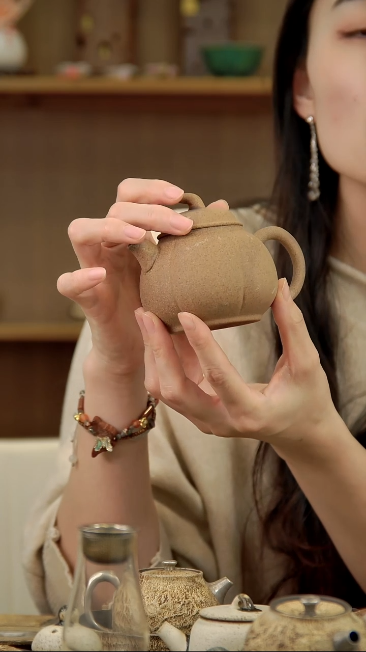 言野手作 孤品茄瓜壶