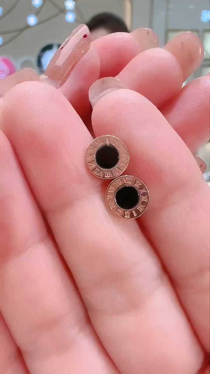 【闪购商品】玛瑙/玉髓耳饰18K金镶嵌耳饰