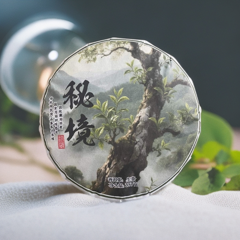 2025年秘境森林古树  云南普洱茶普洱生茶紧压茶357g/饼