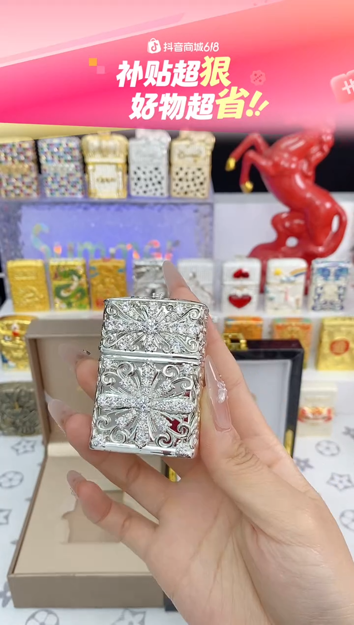 Zippo满钻克罗心 带耗材