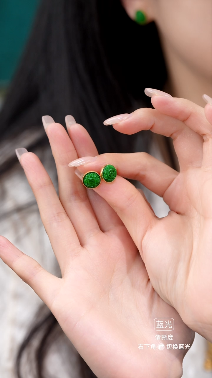 未镶嵌翡翠耳饰8