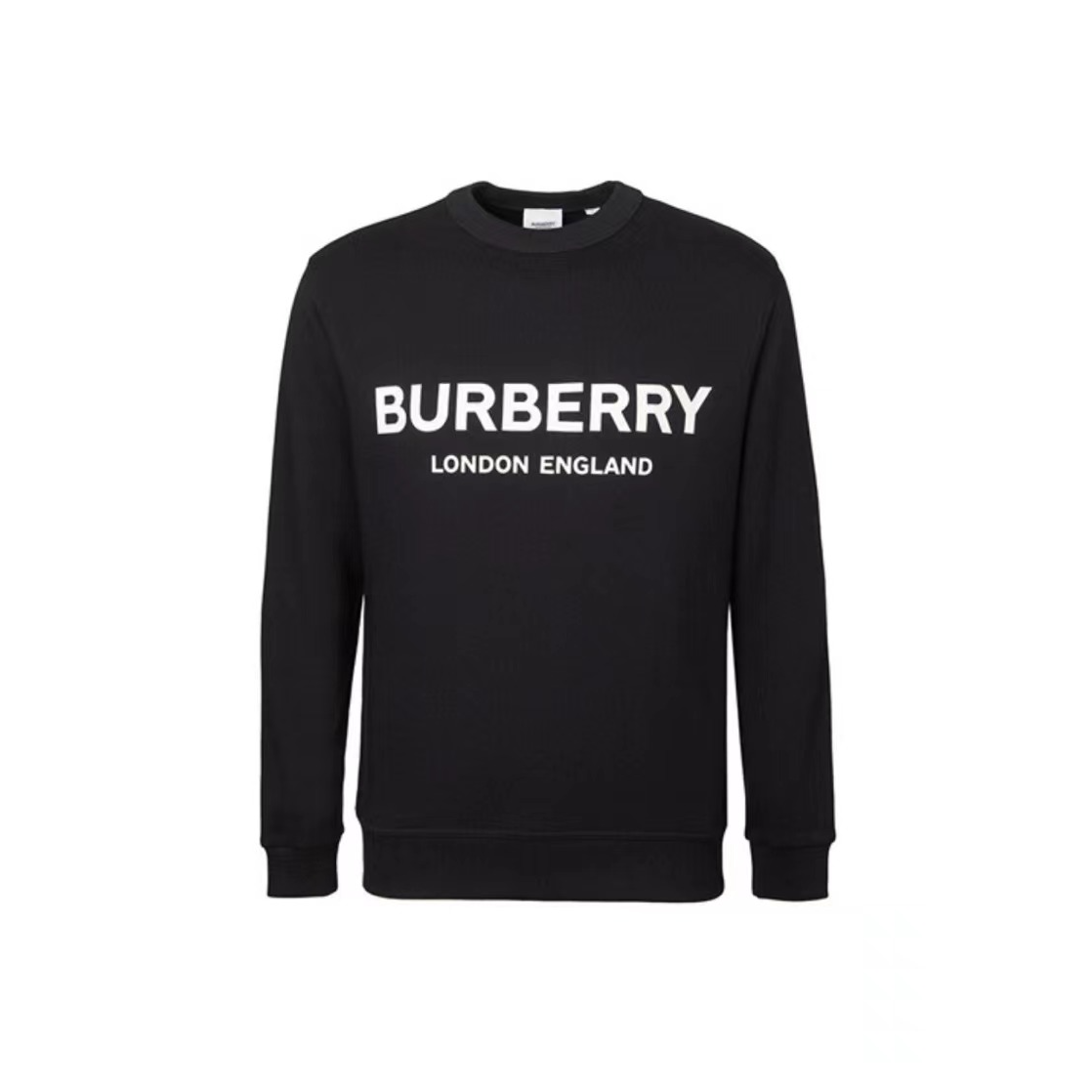 Burberry博柏利印花圆领套头长袖卫衣男女同款情侣款黑色80113571