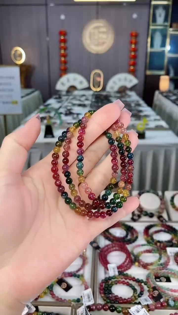 未镶嵌老矿碧玺三圈手串5mm+碧玺hon多样性发货一条