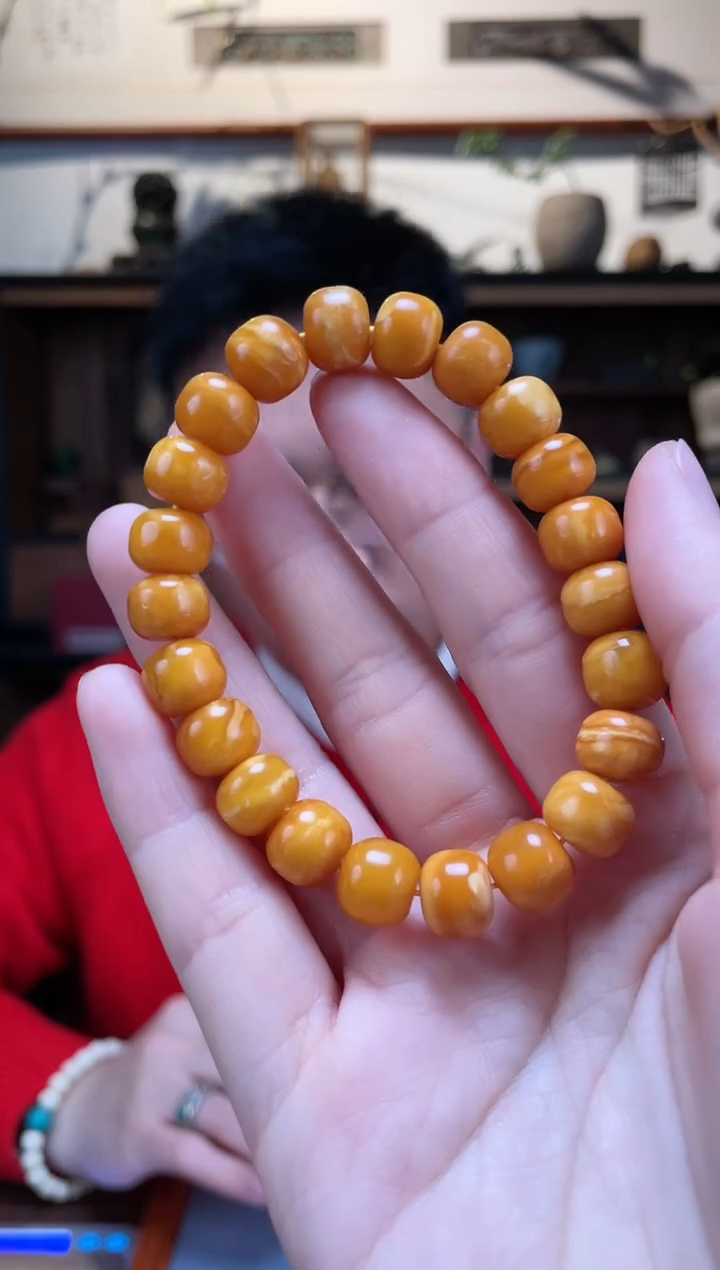 【闪购商品】蜜蜡裸石未镶嵌蜜蜡老型手串SAF